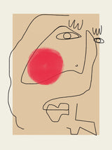 Line Art Santa Poster och Canvastavla