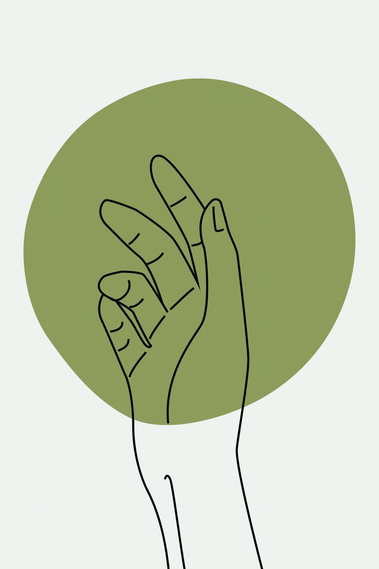Abstract Minimal Hand #1 Poster och Canvastavla