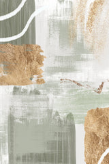 White Lines On Green 2 Poster och Canvastavla
