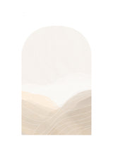 Beige Abstract Landscape Poster och Canvastavla