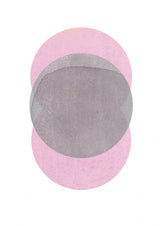 Gray Pink Circles Poster och Canvastavla