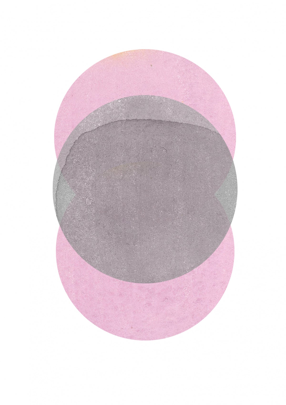 Gray Pink Circles Poster och Canvastavla