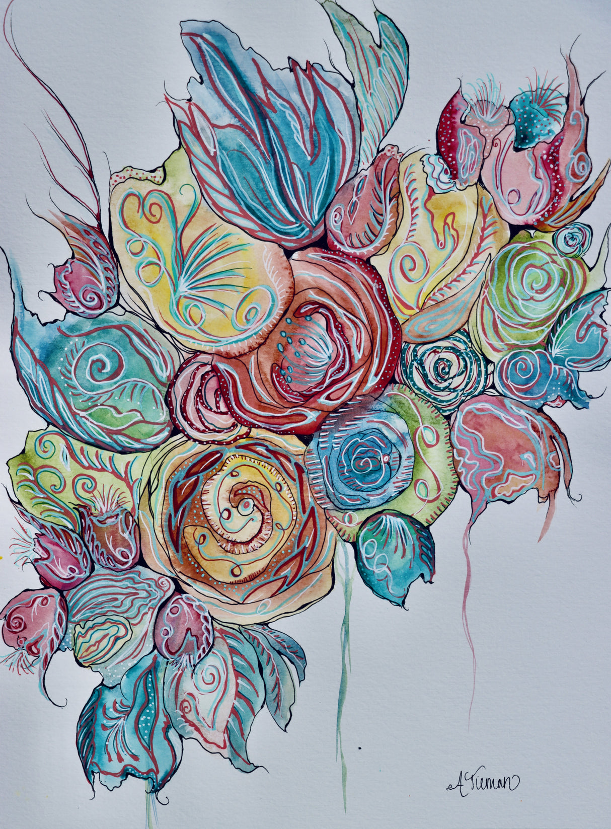 Coastal Blooms Poster och Canvastavla