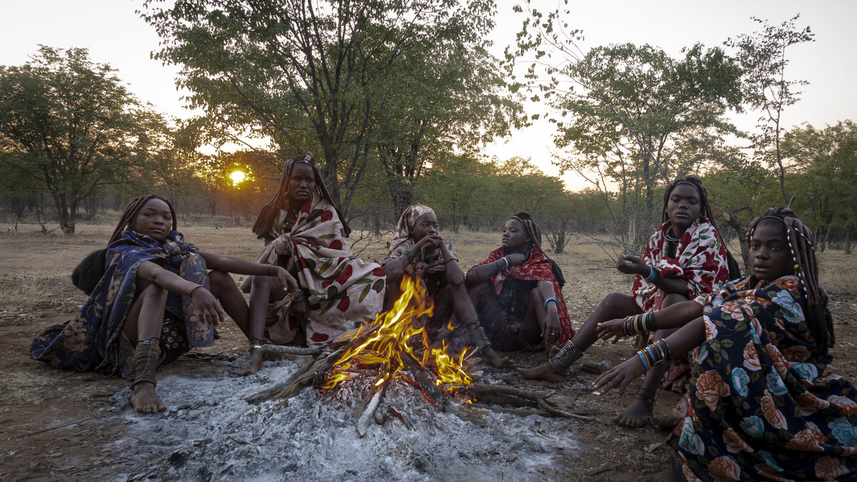 Mutwa girls, southern Angola Poster och Canvastavla