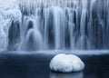 Winter Waterfall Poster och Canvastavla