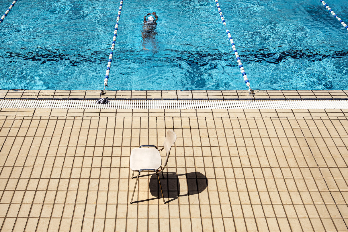 at the pool Poster och Canvastavla