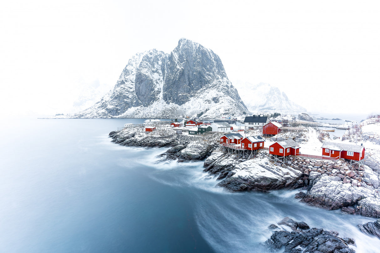 Hamnøy at winter Poster och Canvastavla