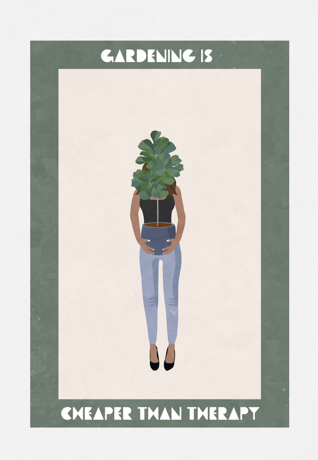 Gardening is cheaper than therapy Poster och Canvastavla