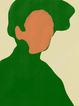 Minimal Portrait In Green Poster och Canvastavla