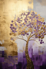 Purple Gold Paint 1 Poster och Canvastavla