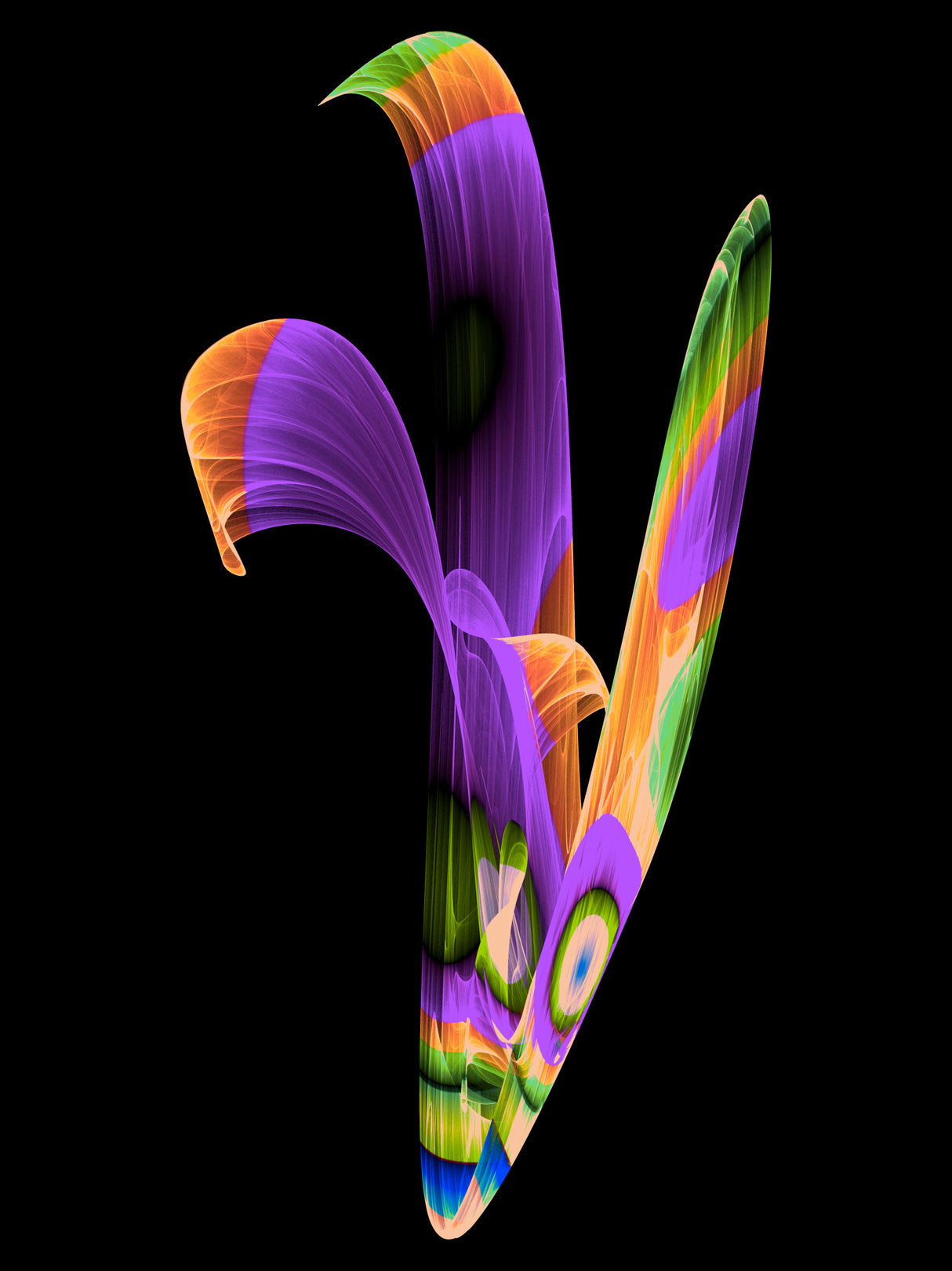 Digital Flower Poster och Canvastavla