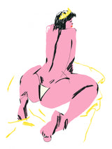 Female Nude Back View Poster och Canvastavla