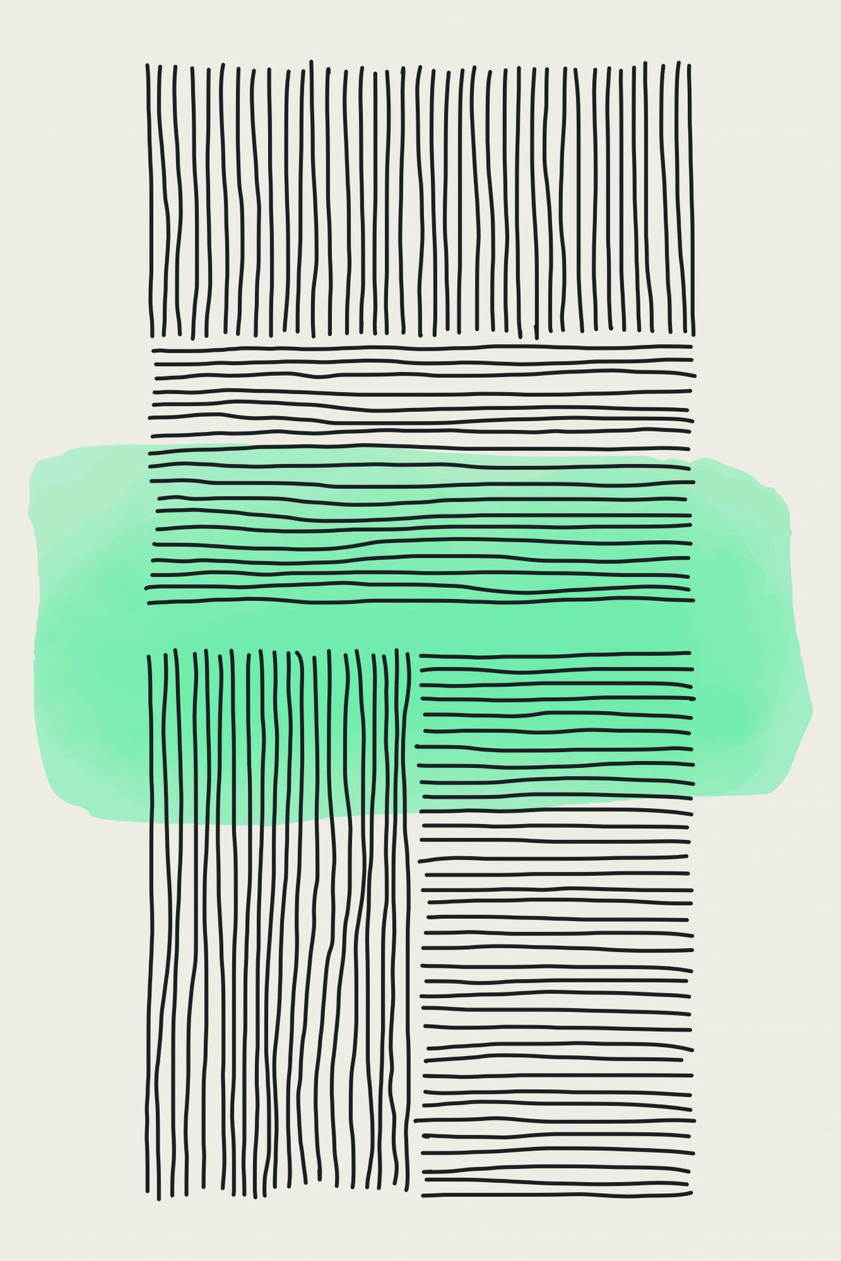 Light Green Abstract #1 Poster och Canvastavla