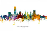 Oklahoma City Skyline Poster och Canvastavla
