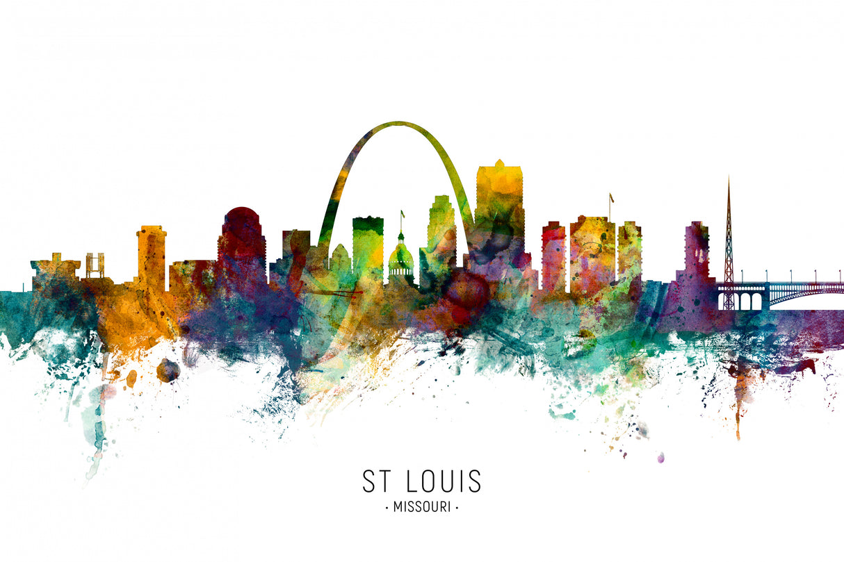 St Louis Missouri Skyline Poster och Canvastavla