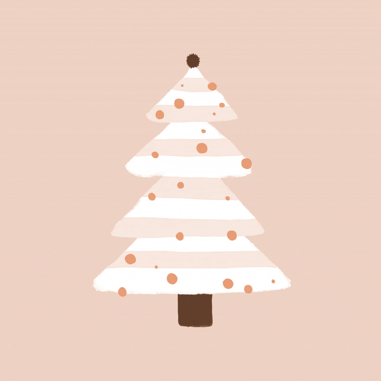 Blush Christmas Tree Poster och Canvastavla