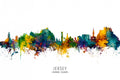 Jersey Channel Islands Skyline Poster och Canvastavla