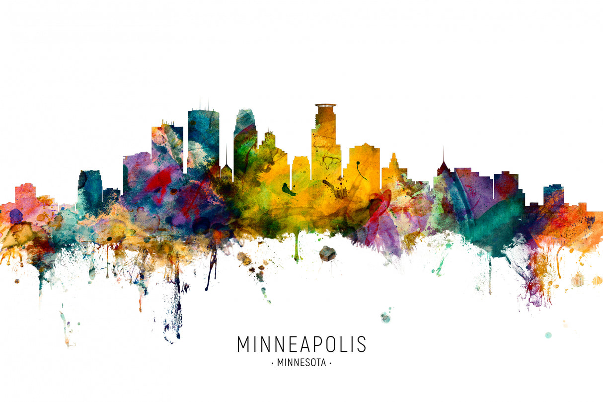 Minneapolis Minnesota Skyline Poster och Canvastavla
