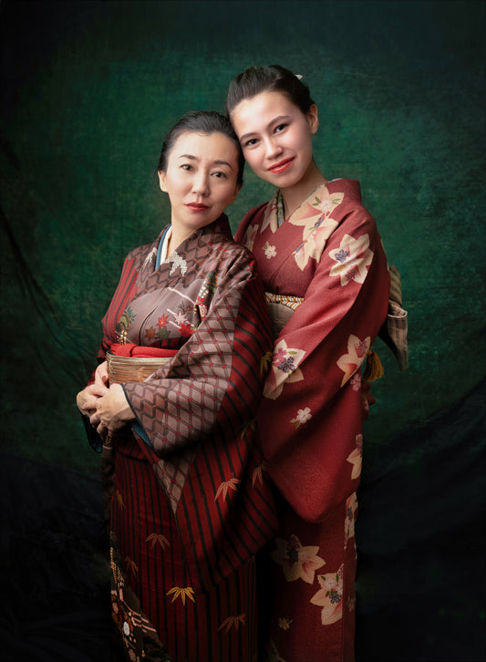 Ladies in Kimono Poster och Canvastavla