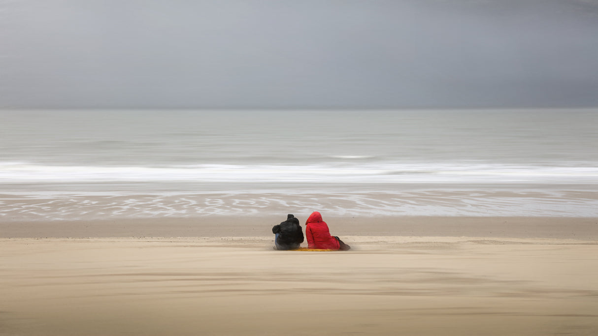 Enjoying March at the seaside Poster och Canvastavla