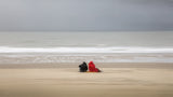 Enjoying March at the seaside Poster och Canvastavla