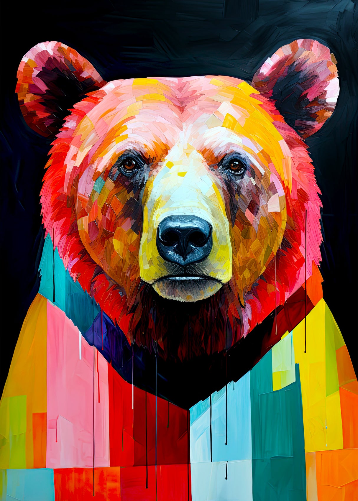 Bear animal art #bear Poster och Canvastavla