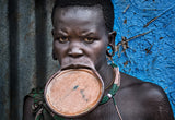 Surma tribe woman. Poster och Canvastavla