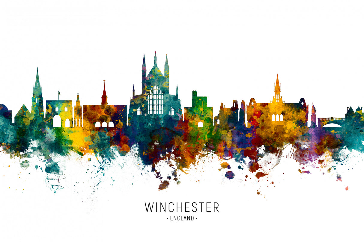 Winchester England Skyline Poster och Canvastavla