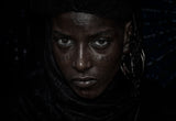 Girl watching the gerewol festival-III - Niger Poster och Canvastavla