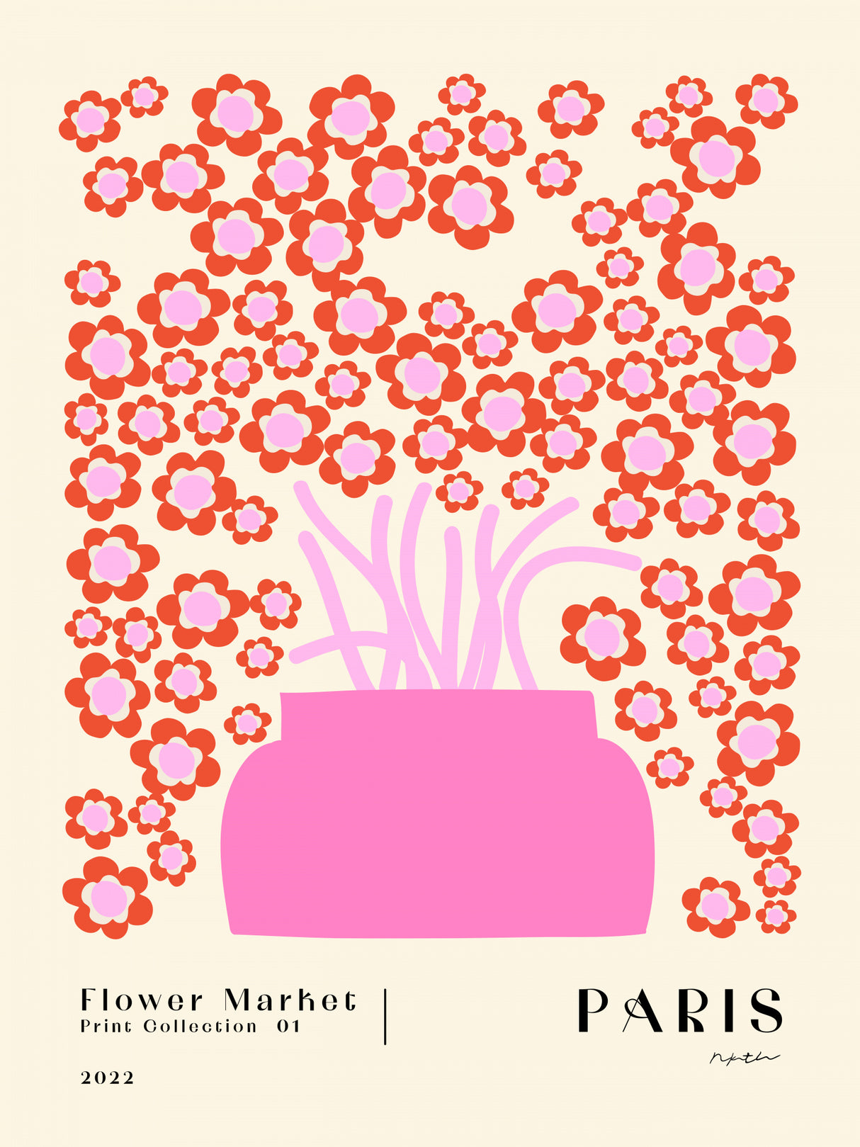 Flower Market. Paris Poster och Canvastavla
