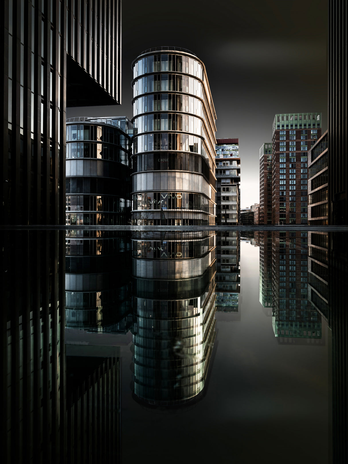 Reflection in the water-covered skylight Poster och Canvastavla