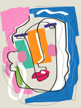 Abstract Candid Portrait Madame Poster och Canvastavla