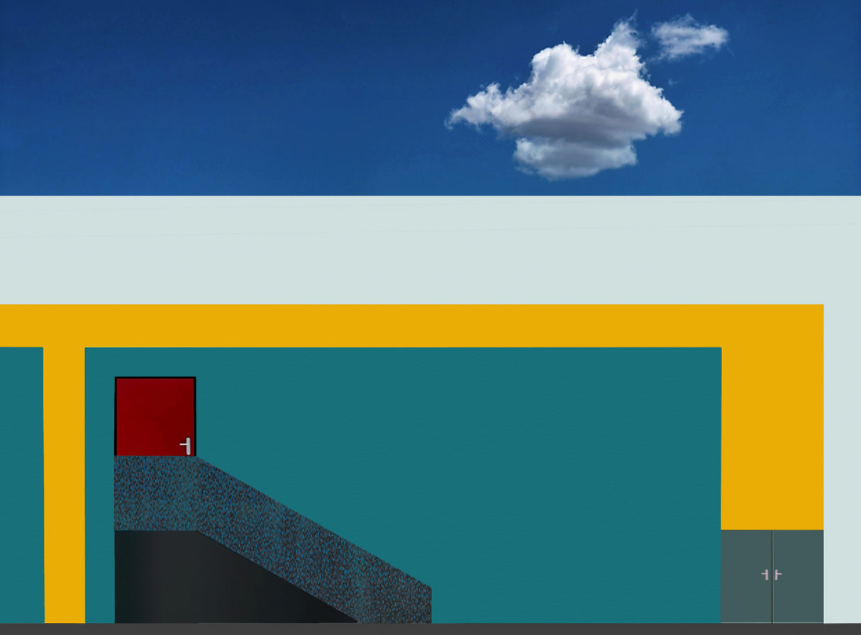 The new school facade - Qiryat Ono. Poster och Canvastavla
