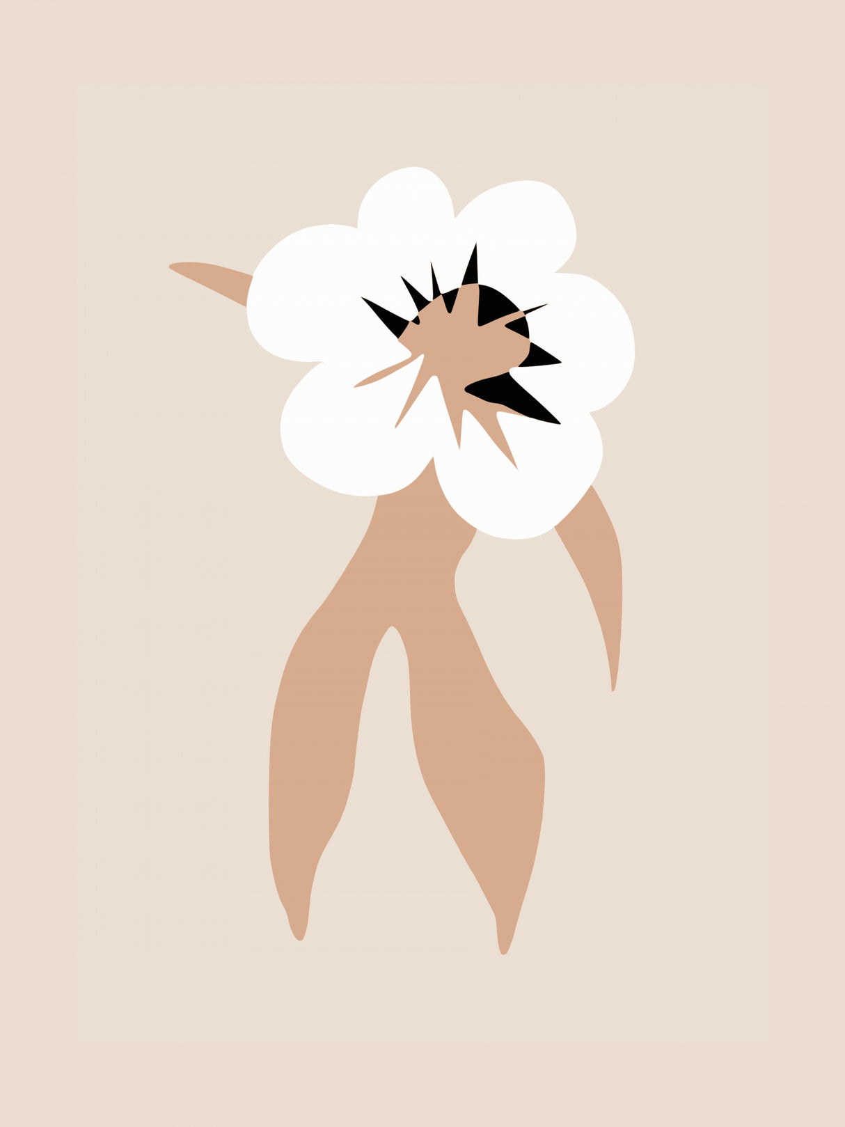 White Floral Dance Poster och Canvastavla