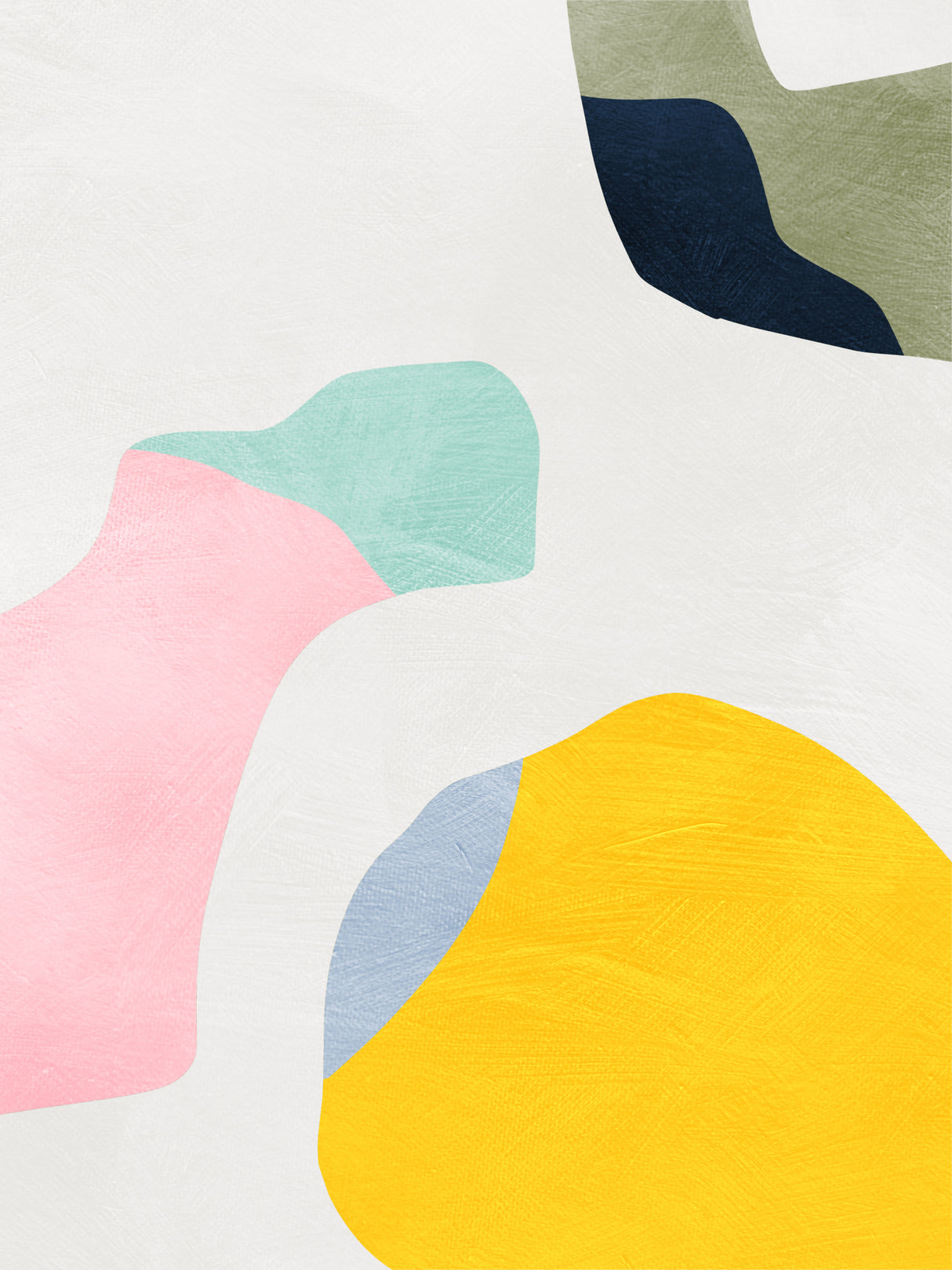 Pastel Minimal shapes Poster och Canvastavla