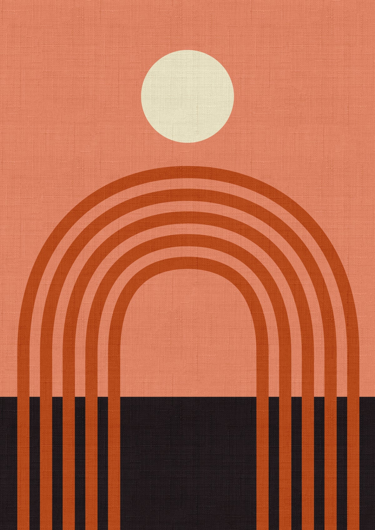 Geo Shapes Fall 21 Arc Poster och Canvastavla