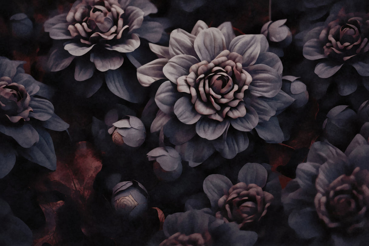 Autumn Flowers Watercolor Art Poster och Canvastavla