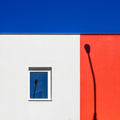 White, blue, red. Poster och Canvastavla