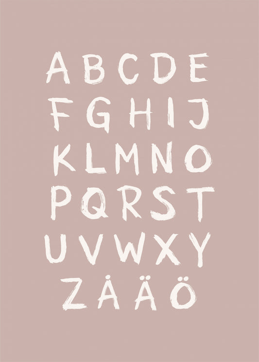 ABC Toothy Rosa Poster och Canvastavla