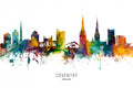 Coventry England Skyline Poster och Canvastavla