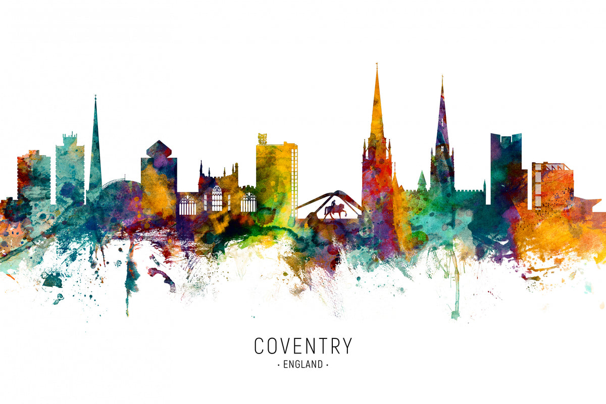 Coventry England Skyline Poster och Canvastavla
