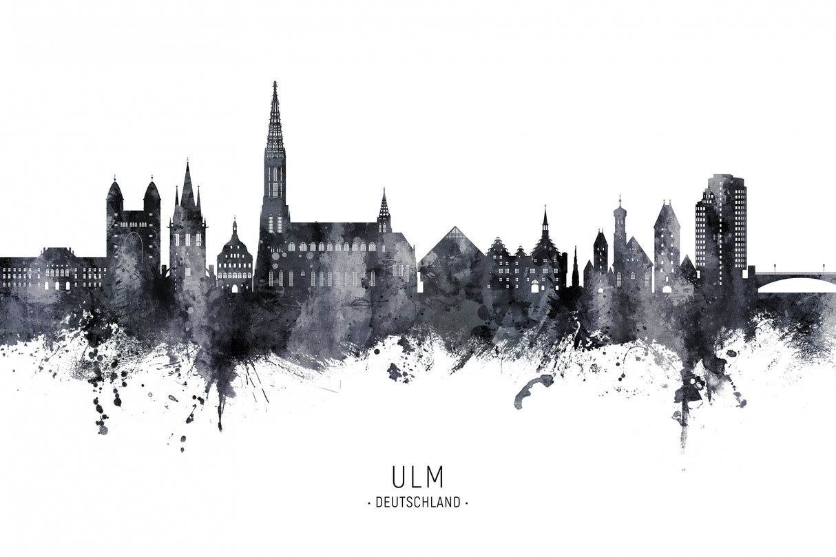 Ulm Germany Skyline Poster och Canvastavla