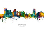 Stamford Connecticut Skyline Poster och Canvastavla