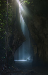 Inside the waterfall cave 7R22222 Poster och Canvastavla