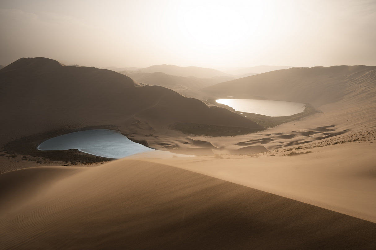 Sunset in Badanjilin Desert Poster och Canvastavla