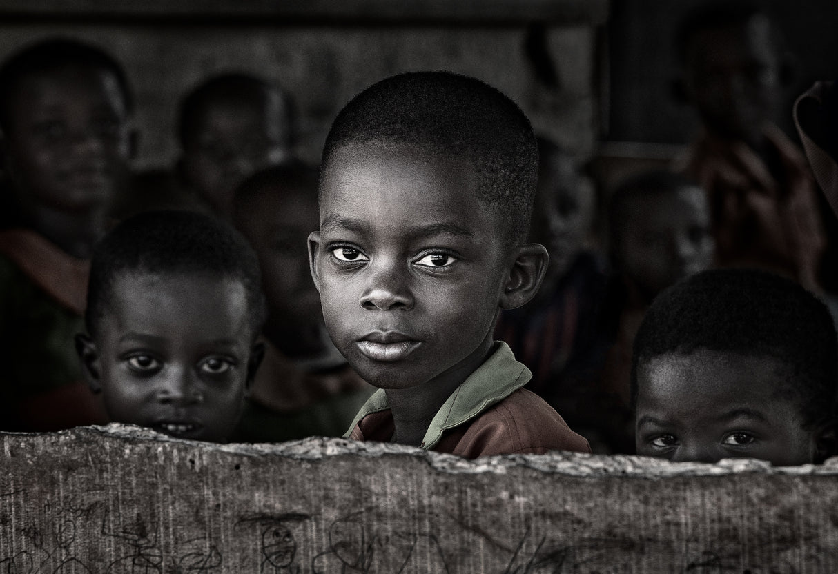 Children at school - Ghana Poster och Canvastavla