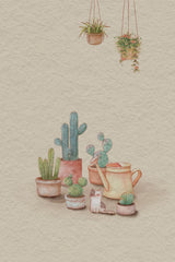 Cactus and cat 2 Poster och Canvastavla
