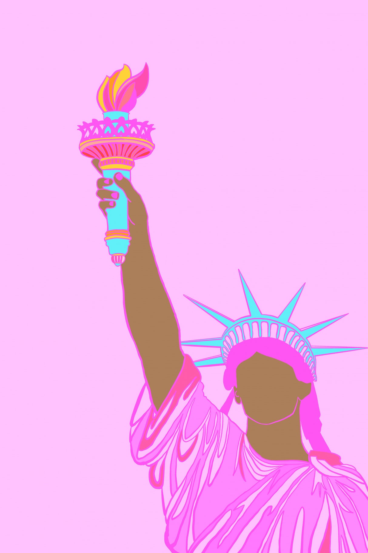 Lady Liberty (Color C) Poster och Canvastavla