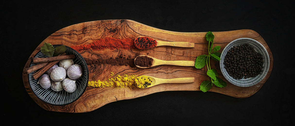 Colorful still-life with herbs. 3 Poster och Canvastavla