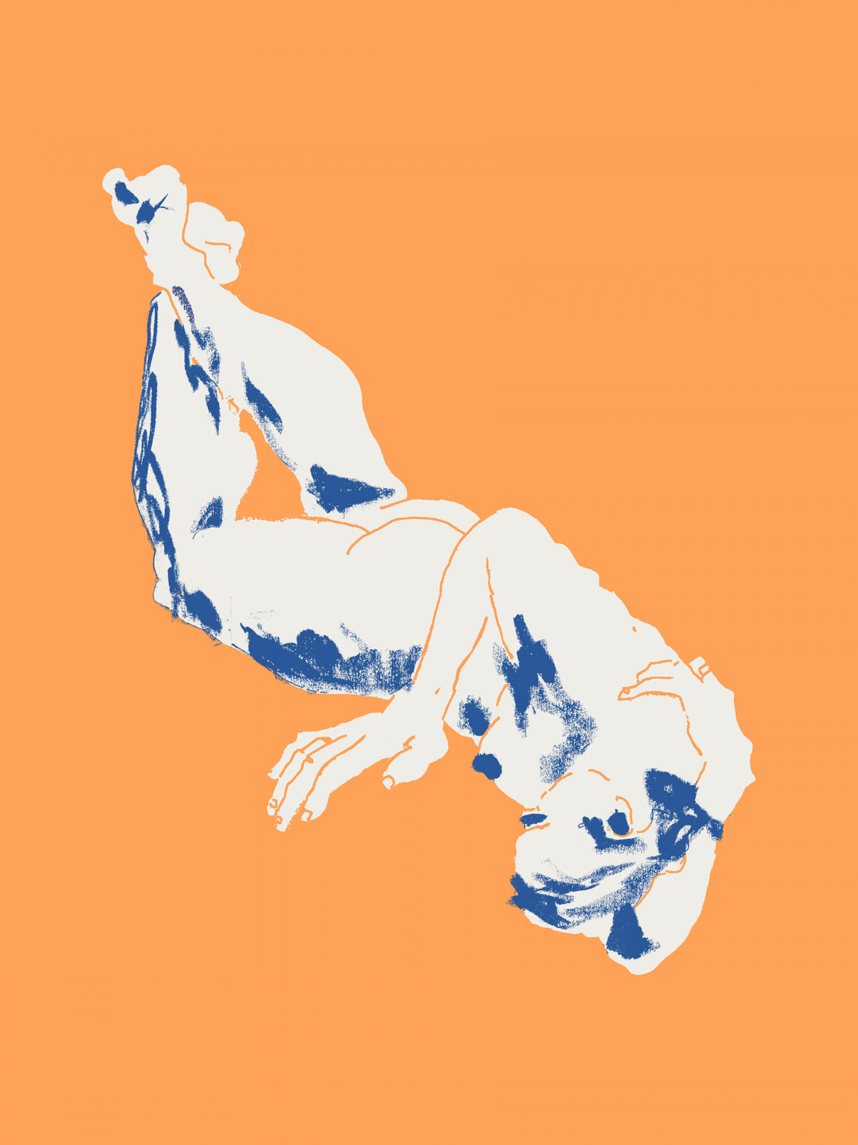 Nude Orange Poster och Canvastavla